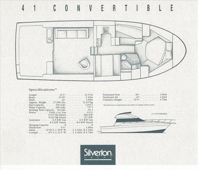 1998 Silverton boat for sale, model of the boat is 41 Convertible & Image # 2 of 29
